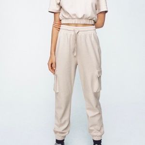 Zara Plush Cargo Jogger Set